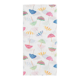 Caspari Beach Umbrellas Tissue Pkg 4 Sheets 10044TIS
