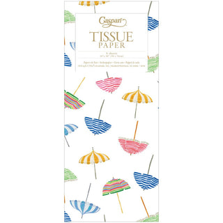 Caspari Beach Umbrellas Tissue Pkg 4 Sheets 10044TIS