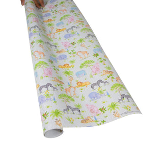 Caspari Safari Baby Roll Wrap 30 Inch X 8Ft-2 Inch Core 10049RC