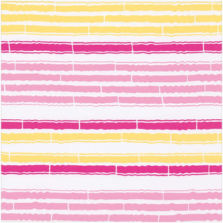 Caspari Bamboo Stripe Pink And Yellow Roll Wrap 30 Inch X 8Ft-2 Inch Core 10050RC