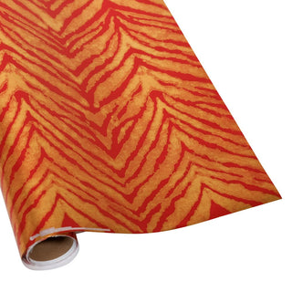 Caspari Go Wild Red & Gold Embossed Foil Gift Wrap - One 30" x 6' Roll 100510RCF