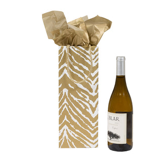Go Wild Gold/White Bottle Bag 5 X 3 1/2 X 13
