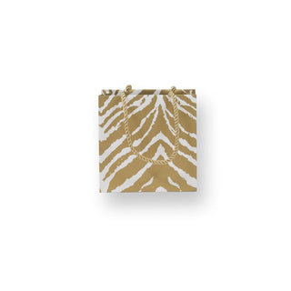 Caspari Go Wild Gold & White Small Square Gift Bag - 1 Each 10052B1.5