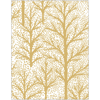 Caspari Winter Trees Gold Foil Enclosures 4 Pk-Foil 100540ENC