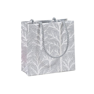 Caspari Winter Trees Silver Gift Bag Sm Sq. 5 3/4X2 1/2 X 5 3/4 10054B1.5