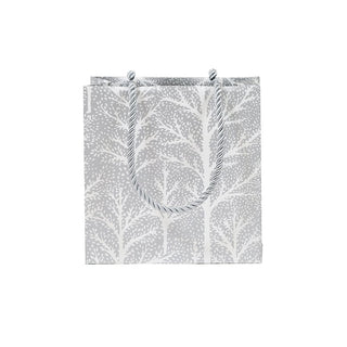 Caspari Winter Trees Silver Gift Bag Sm Sq. 5 3/4X2 1/2 X 5 3/4 10054B1.5