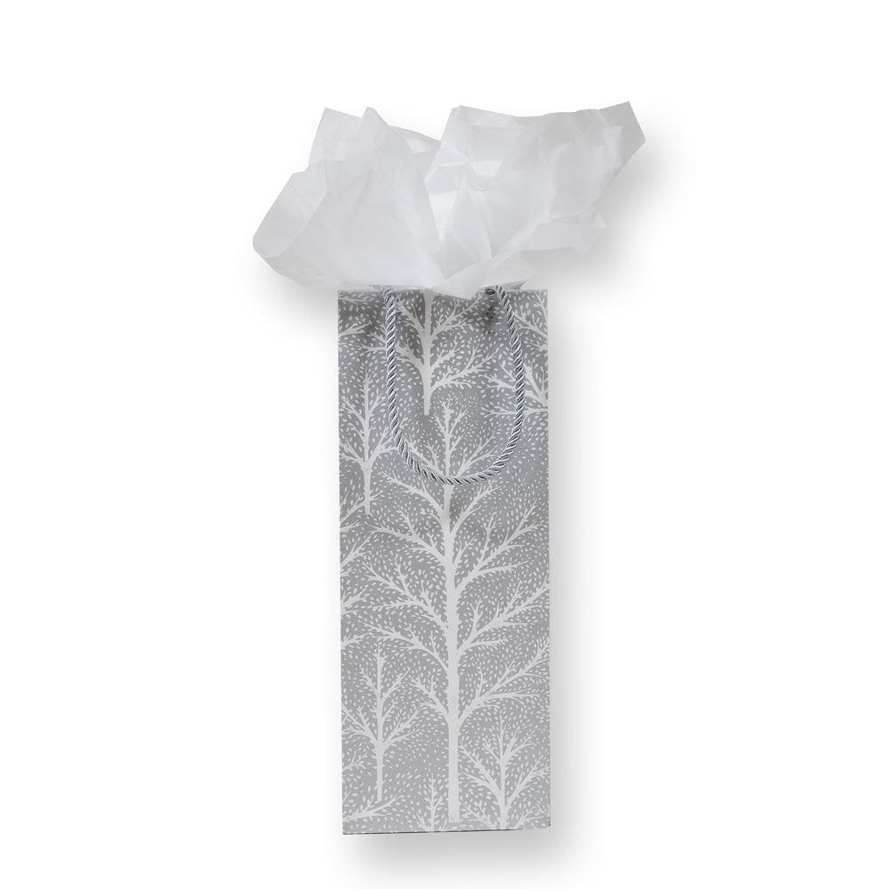 Winter Trees Silver Small Square Gift Bag - 1 Each