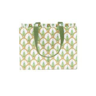 Caspari Deco Christmas Gold Small Square Gift Bag - 1 Each 10055B1
