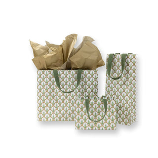 Caspari Deco Christmas Gold Gift Bag Lg 11 3/4 X 4 3/4 X 10 10055B3