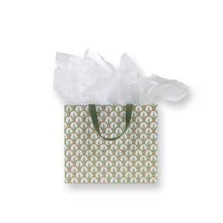Caspari Deco Christmas Gold Gift Bag Lg 11 3/4 X 4 3/4 X 10 10055B3