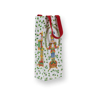Caspari Nutcracker Christmas White Wine & Bottle Gift Bag - 1 Each 10056B4