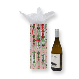 Caspari Eloise Red Wine & Bottle Gift Bag - 1 Each 10057B4