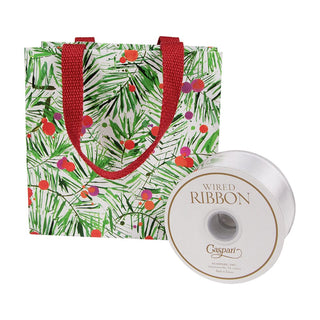 Caspari Modern Pine Gift Bag Sm Sq. 5 3/4X2 1/2 X 5 3/4 10059B1.5