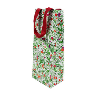 Caspari Modern Pine Bottle Bag 5 X 3 1/2 X 13 10059B4