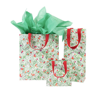 Caspari Modern Pine Large Gift Bag 10"L x 4.75"W x 11.75"H - includes 1 bag 10059B7