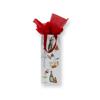 Caspari Santa Splash Wine & Bottle Gift Bag - 1 Each 10065B4