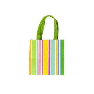 Caspari Cabana Stripe Bright Small Square Gift Bags - 1 Each 10068B1.5