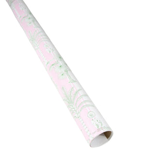 Caspari Southern Palms in Pink & White Gift Wrap - 1 Continuous Roll of Wrapping Paper 100701RC