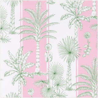 Caspari Southern Palms-Pink/White Roll Wrap 30 Inch X 8Ft-2 Inch Core 100701RC