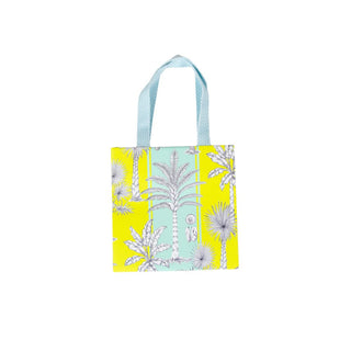 Caspari Southern Palms Turquoise/Lime Gift Bag Sm Sq. 5 3/4X2 1/2 X 5 3/4 10070B1.5