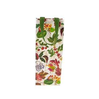 Caspari Berry Botanical Wine & Bottle Gift Bags - 1 Each 10076B4