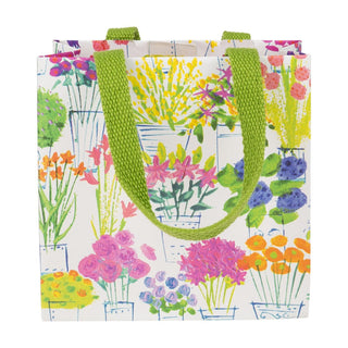 Caspari Flower Market Gift Bag Sm Sq. 5 3/4X2 1/2 X 5 3/4 10082B1.5