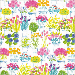 Caspari Flower Market Roll Wrap 30 Inch X 8Ft-2 Inch Core 10082RC