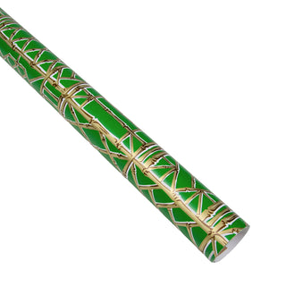 Caspari Bamboo Screen Green/Gold Roll Wrap 30 Inch X 8Ft-2 Inch Core 100831RC
