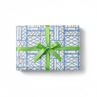 Caspari Bamboo Screen China Blue Gift Wrap 100834RC