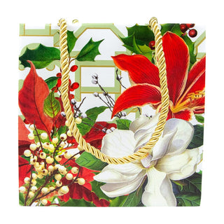Caspari Christmas Garden Gift Bag Sm Sq. 5 3/4X2 1/2 X 5 3/4 10091B1.5