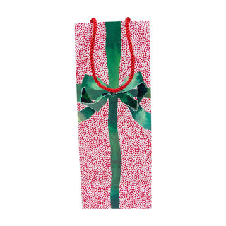 Caspari Tied With A Bow Bottle Bag 5 X 3 1/2 X 13 10093B4