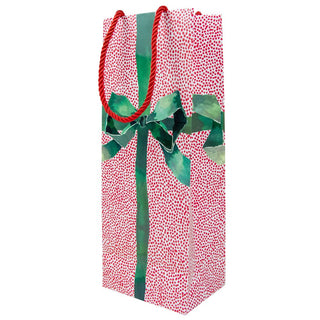 Caspari Tied With A Bow Bottle Bag 5 X 3 1/2 X 13 10093B4