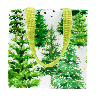 Caspari White Christmas Gift Bag Sm Sq. 5 3/4X2 1/2 X 5 3/4 10095B1.5