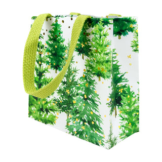 Caspari White Christmas Gift Bag Sm Sq. 5 3/4X2 1/2 X 5 3/4 10095B1.5