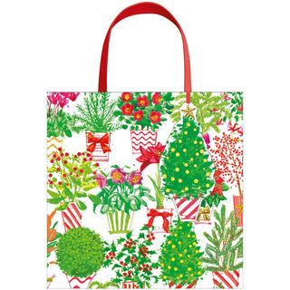 Caspari Christmas Flower Market Gift Bag Sm Sq. 5 3/4X2 1/2 X 5 3/4 10097B1.5