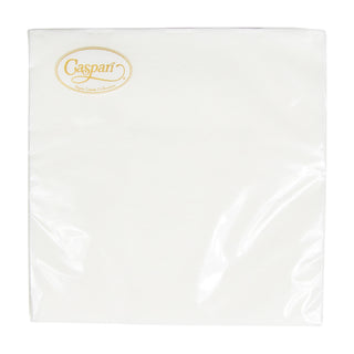 Caspari Paper Linen White Napkin Solid Airlaid Cocktail-15 In 100CG