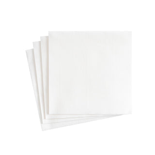 Caspari Paper Linen White Napkin Solid Airlaid Cocktail-15 In 100CG