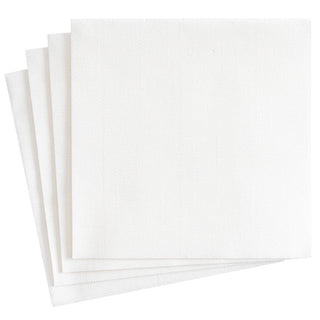 Caspari Paper Linen White Napkin Solid Airlaid Dinner-12 In 100DG
