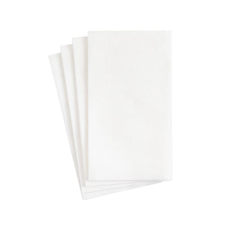 Caspari Paper Linen White Guest Towels Solid Airlaid - 12 In 100GG