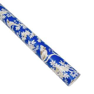 Caspari Scenic Songbirds China Blue Gift Wrap - One 30" X 8' Roll 101050RC