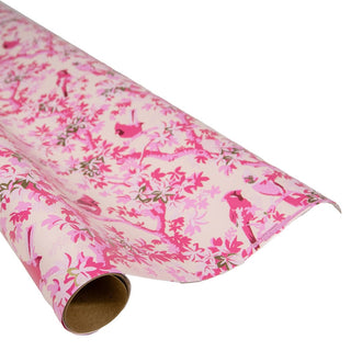 Caspari Scenic Songbirds Rose Roll Wrap 30 Inch X 8Ft-2 Inch Core 10105RC