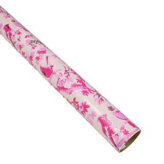 Caspari Scenic Songbirds Rose Roll Wrap 30 Inch X 8Ft-2 Inch Core 10105RC