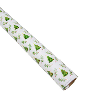 Caspari Little Christmas Trees Roll Wrap 30 Inch X 8Ft-2 Inch Core 10106RC