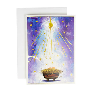 Caspari Creche Small Boxed Christmas Cards - includes 15 cards & envelopes 101117