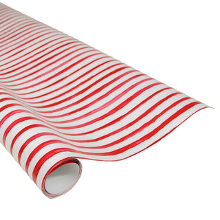 Caspari Painterly Stripe Red/White Roll Wrap 30 Inch X 8Ft-2 Inch Core 10112RC