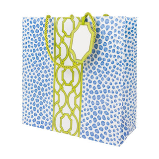 Caspari Knots And Spots Blue/Green Med Square Size 9-3/4 X 9-3/4 X 4 10117B13