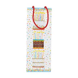 Caspari Birthday Cake Bottle Bag 5 X 3 1/2 X 13 10118B4