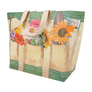 Caspari Garden Tote Large Tote Size 15 X 10 X 4-1/2 10120B12