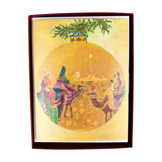 Caspari Three Kings Ornament Classic Boxed Christmas Cards - includes 15 cards & envelopes 101237