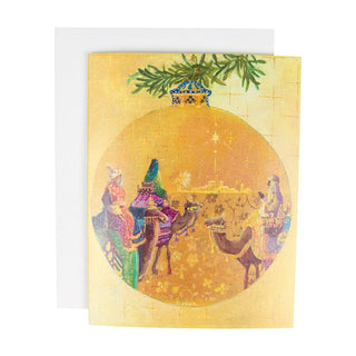 Caspari Three Kings Ornament Classic Boxed Christmas Cards - includes 15 cards & envelopes 101237